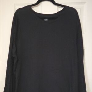 Sonoma Black Long Sleeve Scoop Neck Top